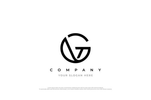 Initial Letter VG Logo or GV Logo Design vector