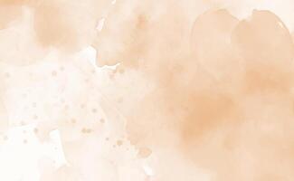 Peach abstract watercolor texture background. Vector beige watercolour pattern