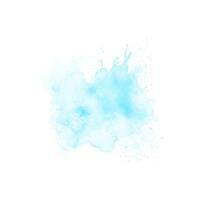 Abstract pattern with blue watercolor cloud. Cyan watercolour water brash splash texture vector