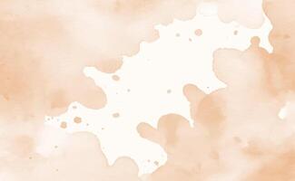 Peach abstract watercolor texture background. Vector beige watercolour pattern