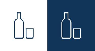 Whisky outline icon for web and mobile vector