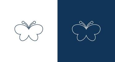 Butterfly outline icon for web and mobile vector