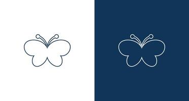 Butterfly outline icon for web and mobile vector