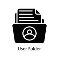 User Folder vector Solid icon style illustration. EPS 10 File