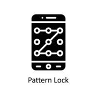 Pattern Lock vector Solid icon style illustration. EPS 10 File