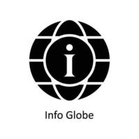 Info Globe vector Solid icon style illustration. EPS 10 File