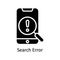 Search Error vector Solid icon style illustration. EPS 10 File