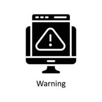 Warning vector Solid icon style illustration. EPS 10 File