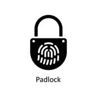 Padlock vector Solid icon style illustration. EPS 10 File
