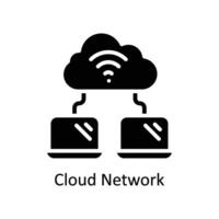 Cloud Network vector Solid icon style illustration. EPS 10 File