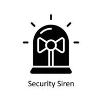 Security Siren vector Solid icon style illustration. EPS 10 File