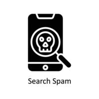 Search Spam vector Solid icon style illustration. EPS 10 File