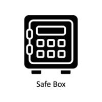 Safe Box vector Solid icon style illustration. EPS 10 File