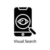 Visual Search vector Solid icon style illustration. EPS 10 File