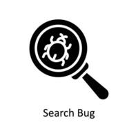 Search Bug vector Solid icon style illustration. EPS 10 File