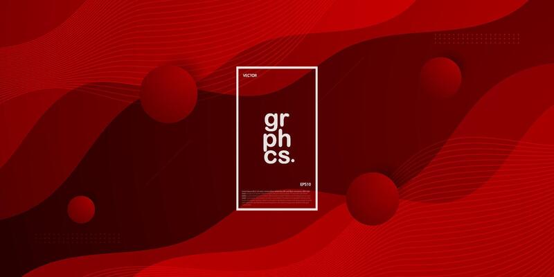 Colorful geometric wave background. Dark red color elements with fluid gradient pattern. Dynamic shapes composition. Eps10 vector