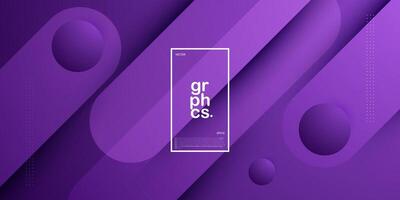 Abstract dark purple gradient illustration background with 3d look rectangle curve purple simple pattern. Dynamic design color and luxury. Eps10 vector