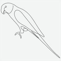 Continuous line hand drawing vector illustration bird art