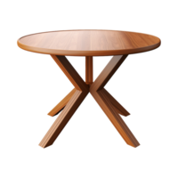 AI generated Modern round table isolated on transparent background png