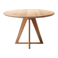 AI generated Modern round table isolated on transparent background png