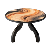 AI generated Modern round table isolated on transparent background png