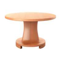 AI generated Modern round table isolated on transparent background png