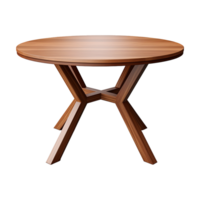 AI generated Modern round table isolated on transparent background png