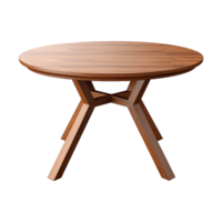 AI generated Modern round table isolated on transparent background png