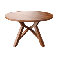 AI generated Modern round table isolated on transparent background png