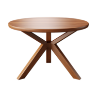 AI generated Modern round table isolated on transparent background png