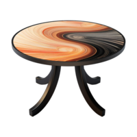 AI generated Modern round table isolated on transparent background png