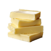 ai generiert Scheiben von Butter isoliert auf transparent Hintergrund png