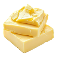 ai generiert Scheiben von Butter isoliert auf transparent Hintergrund png