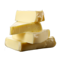 AI generated Slices of Butter isolated on transparent background png