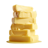 AI generated Slices of Butter isolated on transparent background png