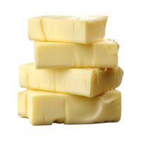 AI generated Slices of Butter isolated on transparent background png