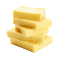 ai generiert Scheiben von Butter isoliert auf transparent Hintergrund png