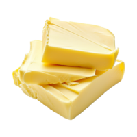 ai generiert Scheiben von Butter isoliert auf transparent Hintergrund png