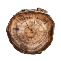 AI generated Tree stump png isolated on transparent background