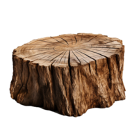 AI generated Tree stump png isolated on transparent background