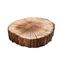 AI generated Tree stump png isolated on transparent background