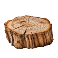 AI generated Tree stump png isolated on transparent background