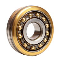 AI generated Ball bearing made of bronze png isolated on transparent background