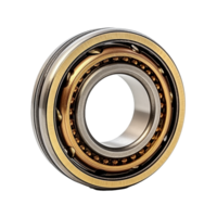 AI generated Ball bearing made of bronze png isolated on transparent background