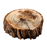 AI generated Tree stump png isolated on transparent background