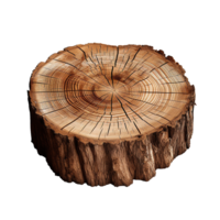 AI generated Tree stump png isolated on transparent background