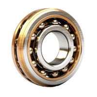 AI generated Ball bearing made of bronze png isolated on transparent background