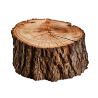 AI generated Tree stump png isolated on transparent background