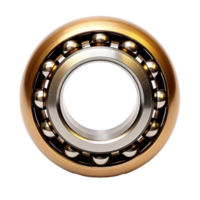 AI generated Ball bearing made of bronze png isolated on transparent background