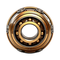 AI generated Ball bearing made of bronze png isolated on transparent background